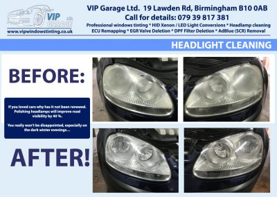 Vip Garage Headlight cleaning 1